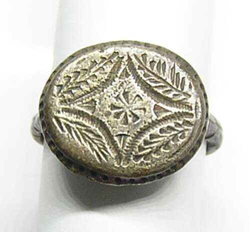 Early Medieval Scandinavian Viking silver signet ring
