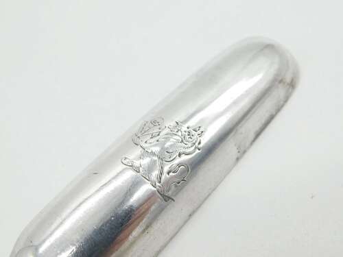 Georgian silver crested marrow scoop by Walter Tweedie of London