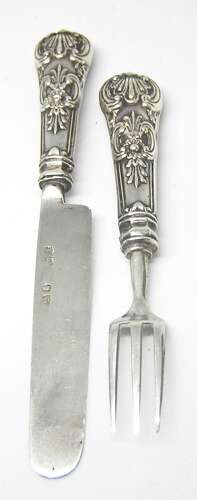 George IV solid silver cutlery set by Ledsam, Vale & Wheeler