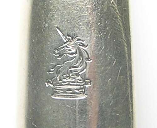 Georgian silver marrow scoop George Smith II unicorn crest
