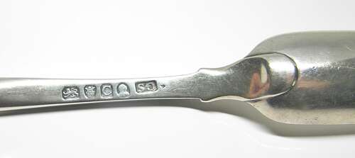 Georgian silver marrow scoop George Smith II unicorn crest