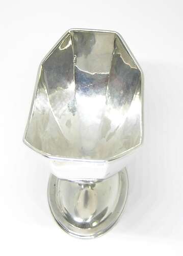 Pair of Georgian silver WhaleTail Salts with Crests by Moses Brent of London