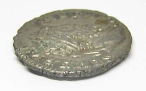 Ancient Roman silver denarius of emperor Septimus Severus / Genius