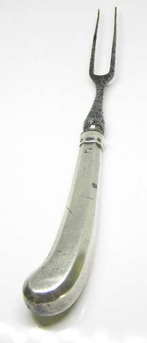 Early Georgian Silver Pistol-Grip two pronged dining Fork