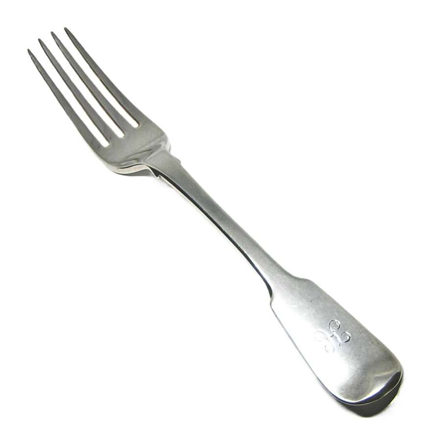 Georgian solid silver table fork by William Eley & William Fearn