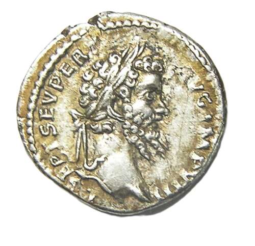 Ancient Roman silver denarius of emperor Septimus Severus / Providence