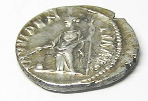 Ancient Roman silver denarius of emperor Septimus Severus / Providence