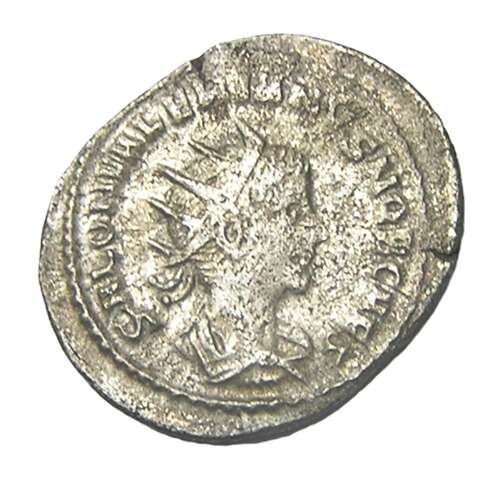 Ancient Roman billion silver Antoninianus of Saloninus