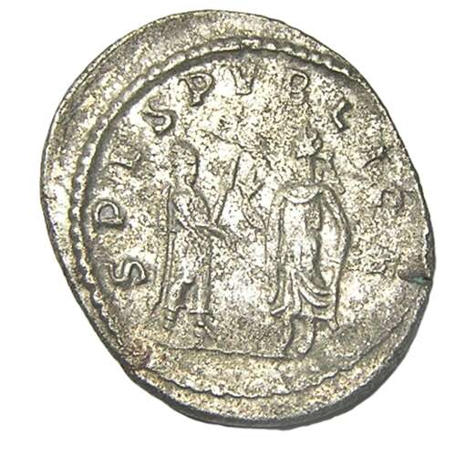 Ancient Roman billion silver Antoninianus of Saloninus