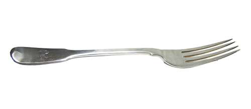 Georgian solid silver table fork by Thomas Wilkes Barker
