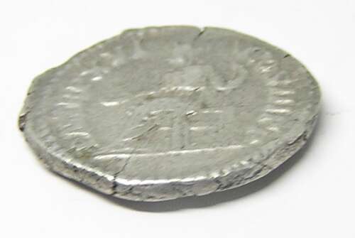Ancient Roman silver denarius of emperor Septimus Severus / Harmony
