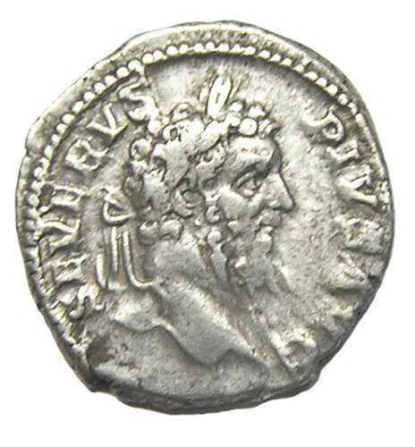Ancient Roman silver denarius of emperor Septimus Severus / Africa
