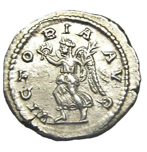 Ancient Roman Silver Denarius of Emperor Severus Alexander / Victory