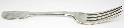 William IV solid silver dessert fork by Charles Shipway
