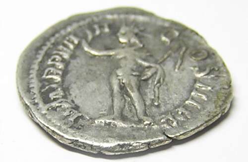 Ancient Roman Silver Denarius of Emperor Severus Alexander / Sol the Unconquered Sun
