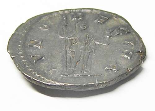 Ancient Roman silver denarius of Julia Soaemias / Queen Juno
