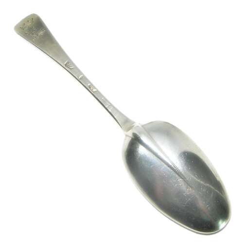 Queen Anne Britannia silver rat-tail dessert spoon South Sea Company