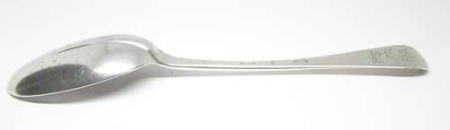 Queen Anne Britannia silver rat-tail dessert spoon South Sea Company
