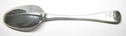 Queen Anne Britannia silver rat-tail dessert spoon South Sea Company