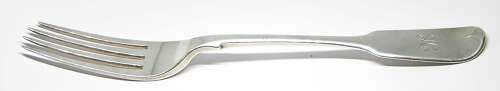 William IV solid silver table fork