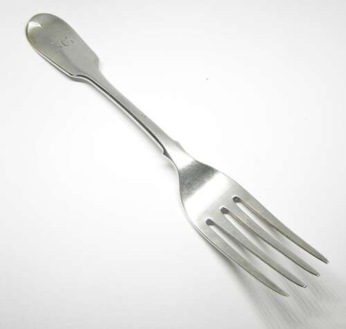 William IV solid silver table fork