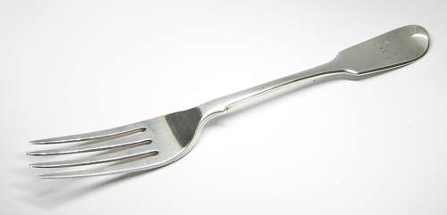 William IV solid silver table fork