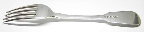 William IV solid silver table fork