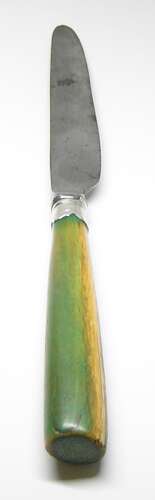 Georgian English green dining set of knife and fork by Gray