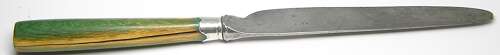 Georgian English green dining set of knife and fork by Gray