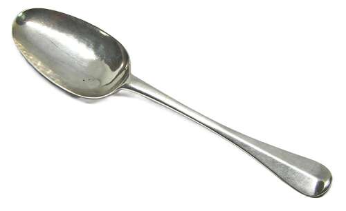 Georgian Hannovarian Rat-tail Silver Spoon by James Wiks