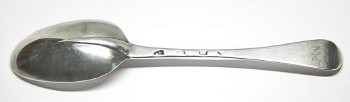 Georgian Hannovarian Rat-tail Silver Spoon by James Wiks