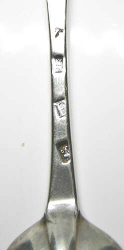 Georgian Hannovarian Rat-tail Silver Spoon by James Wiks